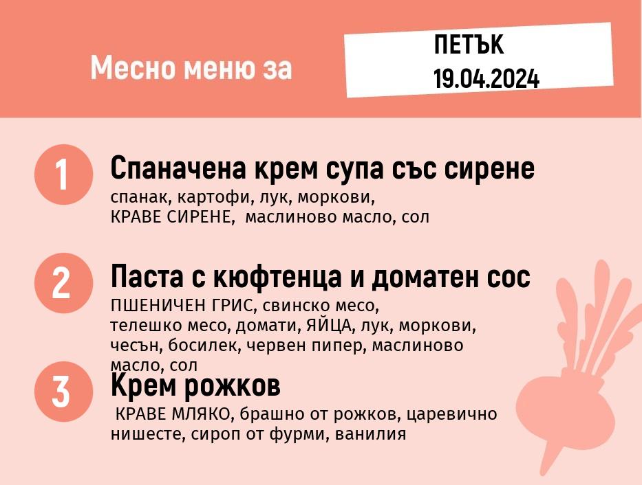 Меню 19.04 месно 200гр.