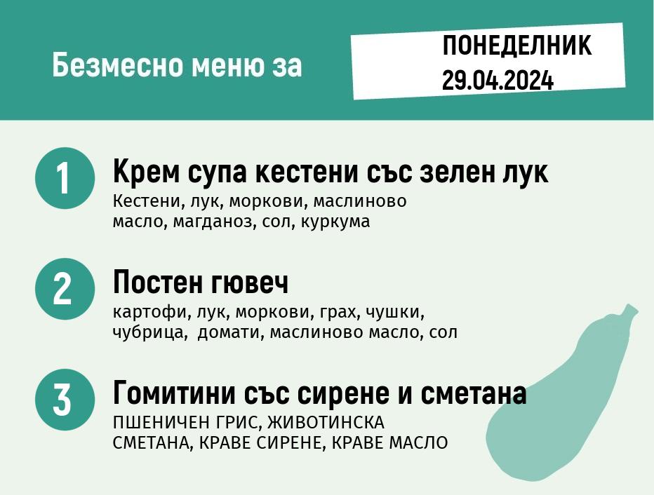 Меню 29.04 безмесно 200гр. 