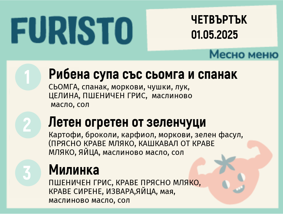 Меню 01.05 месно 200гр.