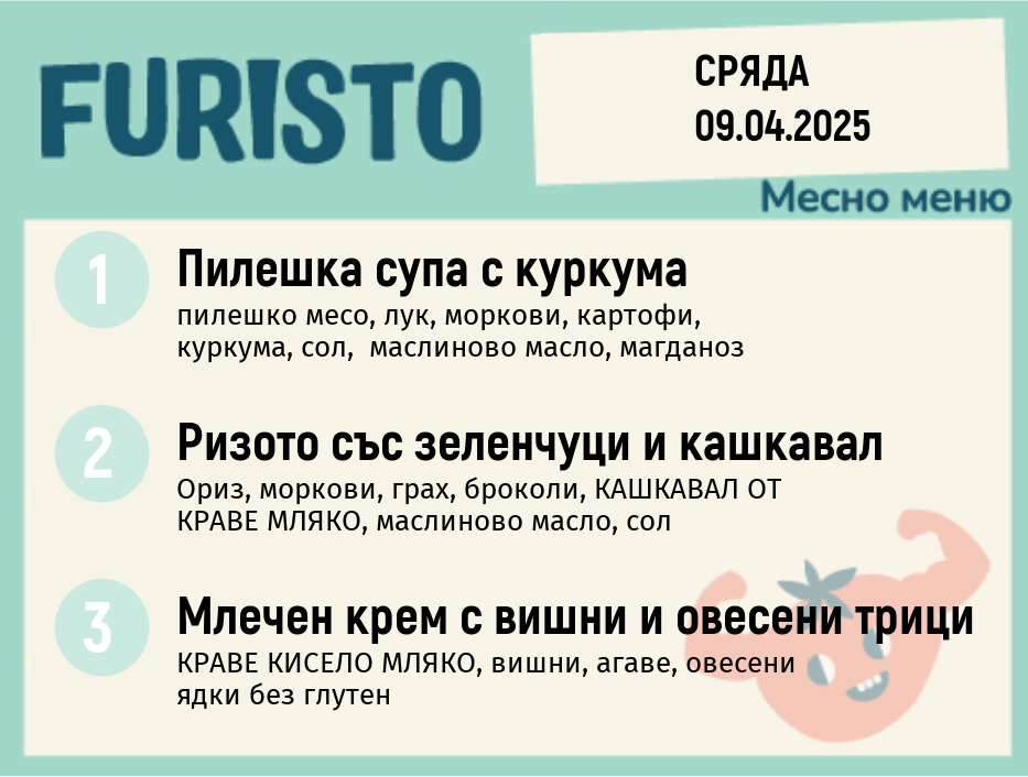 Меню 09.04 месно 200гр. 