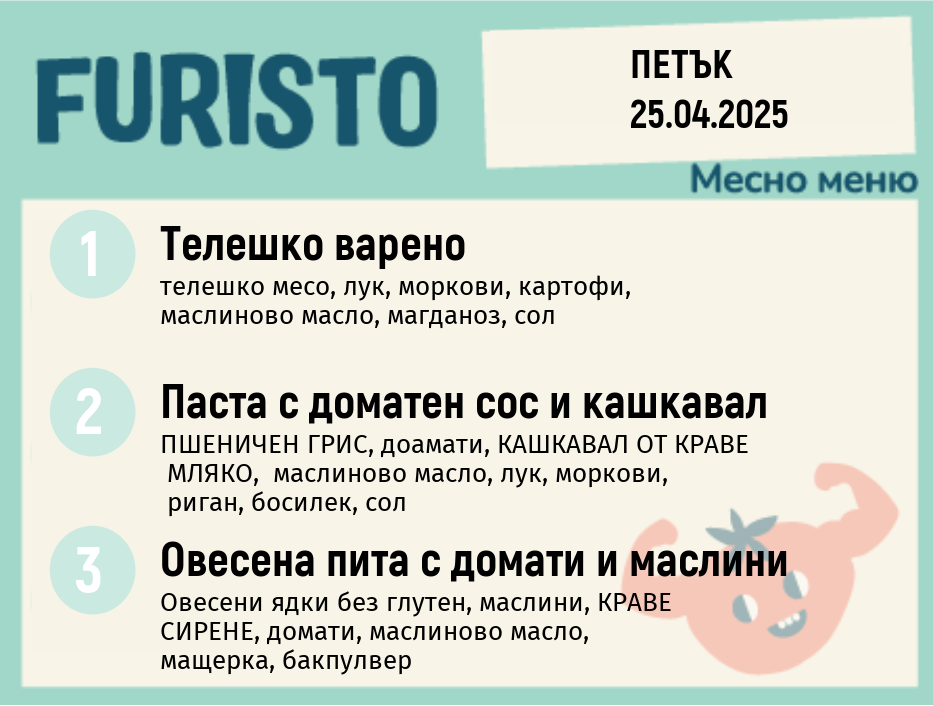 Меню 25.04 месно 200гр.