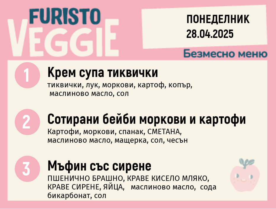 Меню 28.04 безмесно 200гр. 