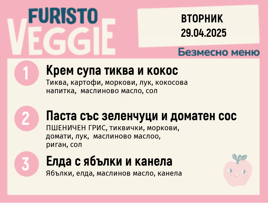 Меню 29.04 безмесно 200гр. 