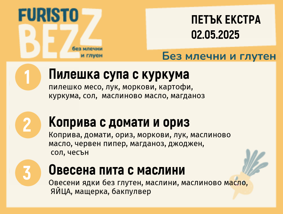 Меню без млечни и глутен Екстра 02.05 200гр. 