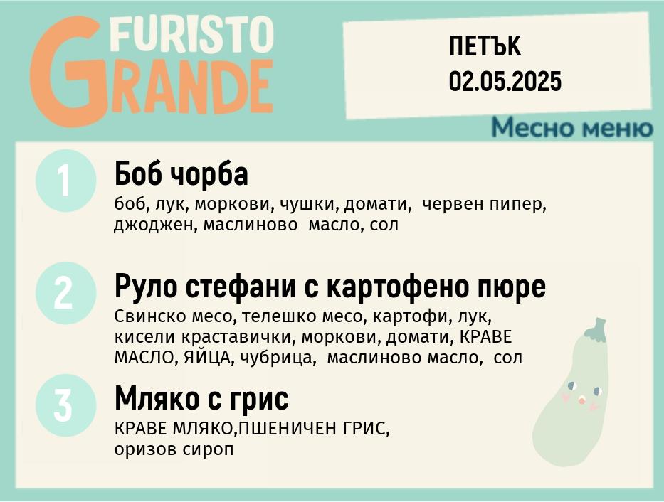 Меню 02.05 месно 300гр.