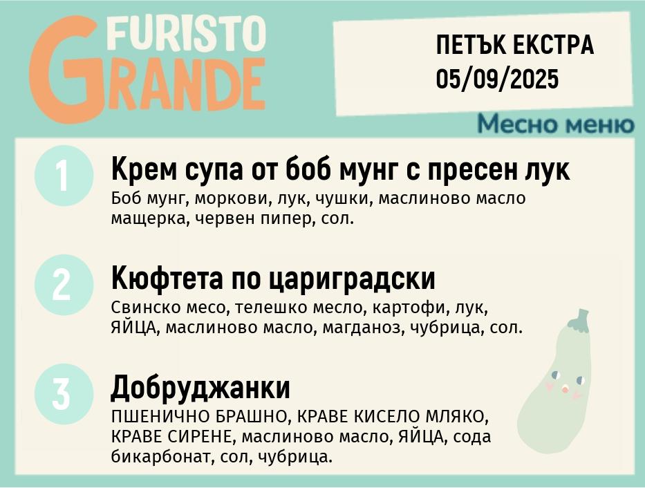 Меню 09.05 Екстра месно 300гр. 