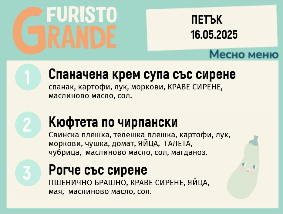 Меню 16.05 месно 300гр. 