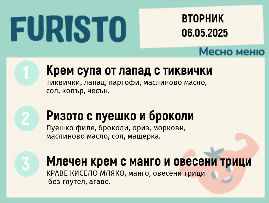 Меню 06.05 месно 200гр. 