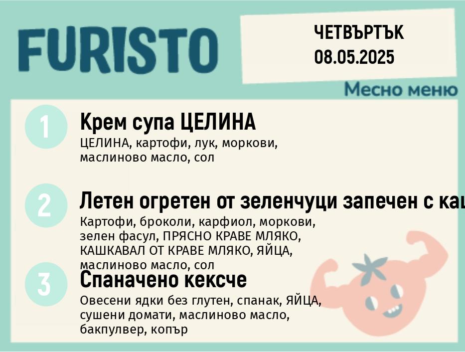 Меню 08.05 месно 200гр. 