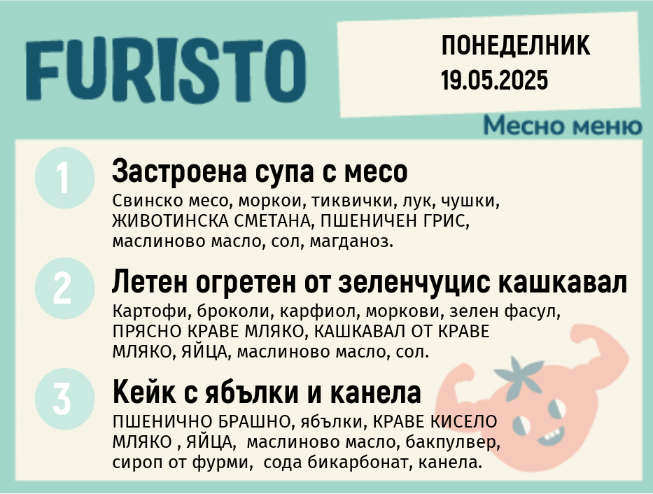 Меню 19.05 месно 200гр. 