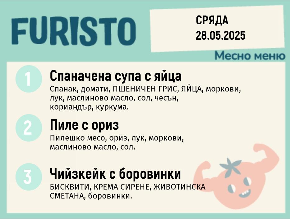 Меню 28.05 месно 200гр.