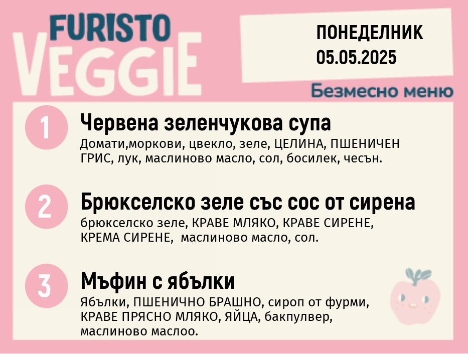 Меню 05.05 безмесно 200гр.