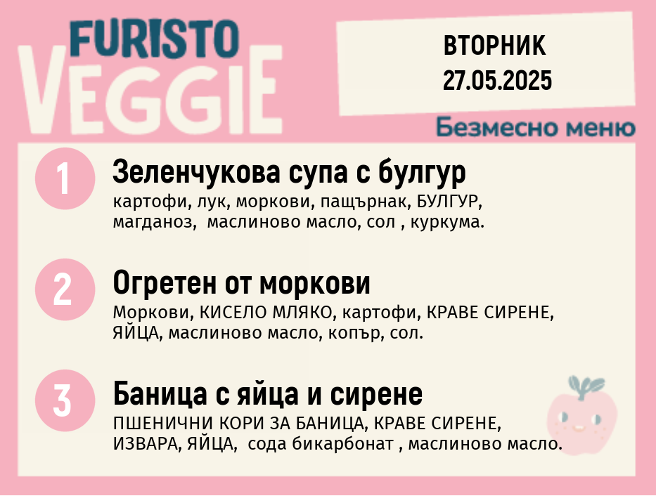 Меню 27.05 безмесно 200гр.