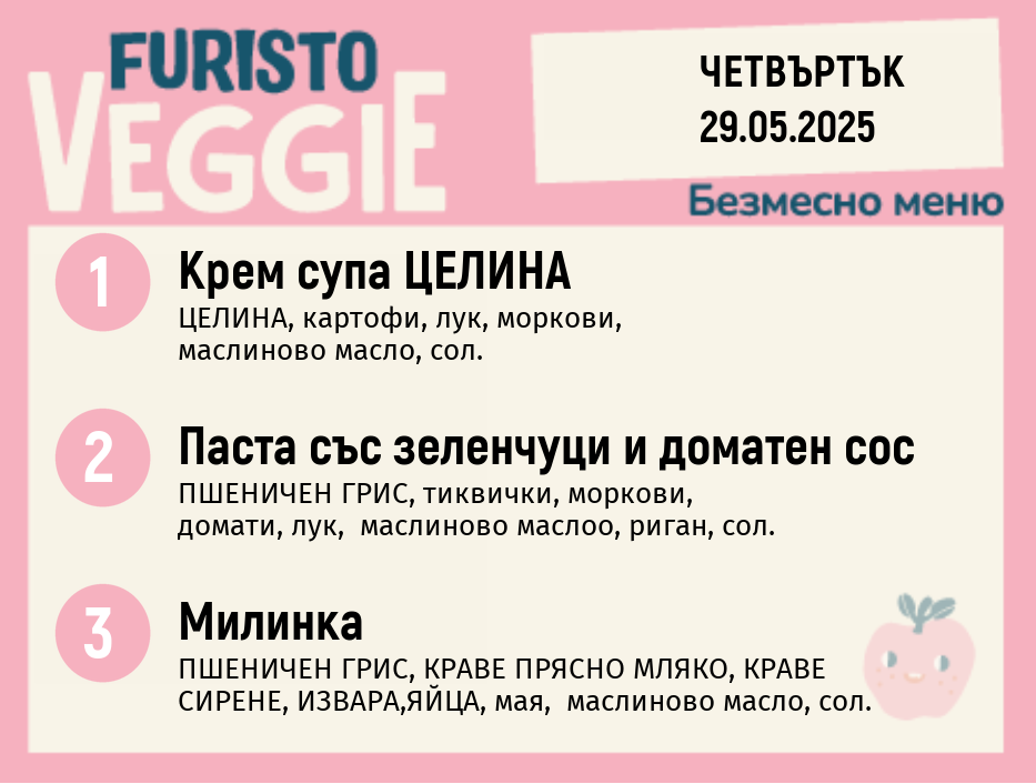 Меню 29.05 безмесно 200гр. 