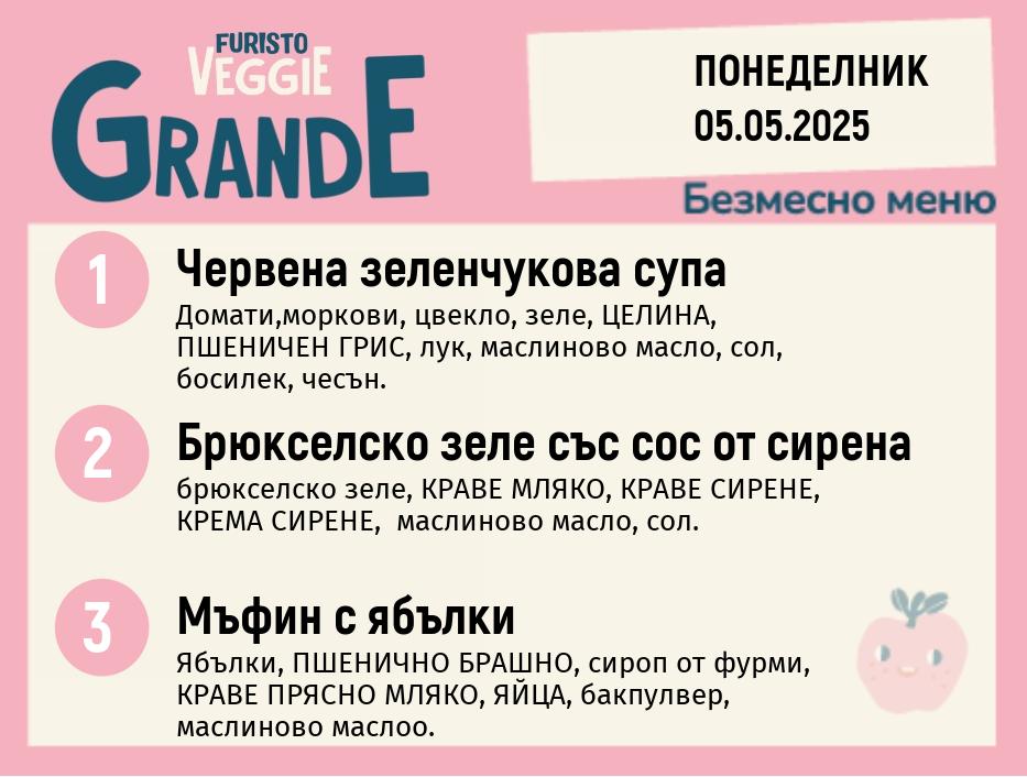 Меню 05.05 безмесно 300гр.