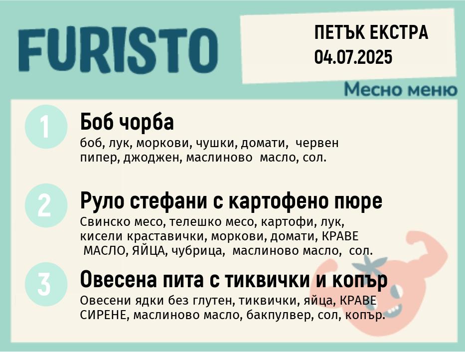 Меню 04.07 Екстра  месно 200гр.