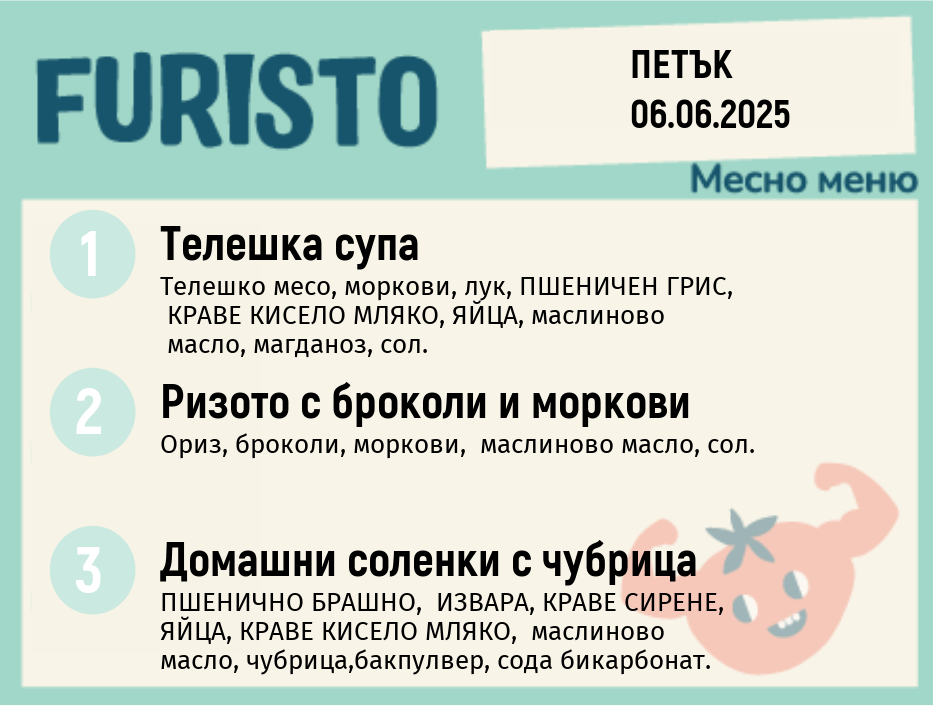 Меню 06.06 месно 200гр. 