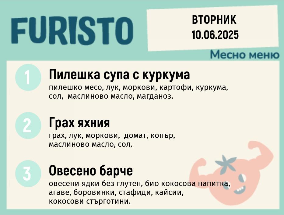 Меню 10.06 месно 200гр. 