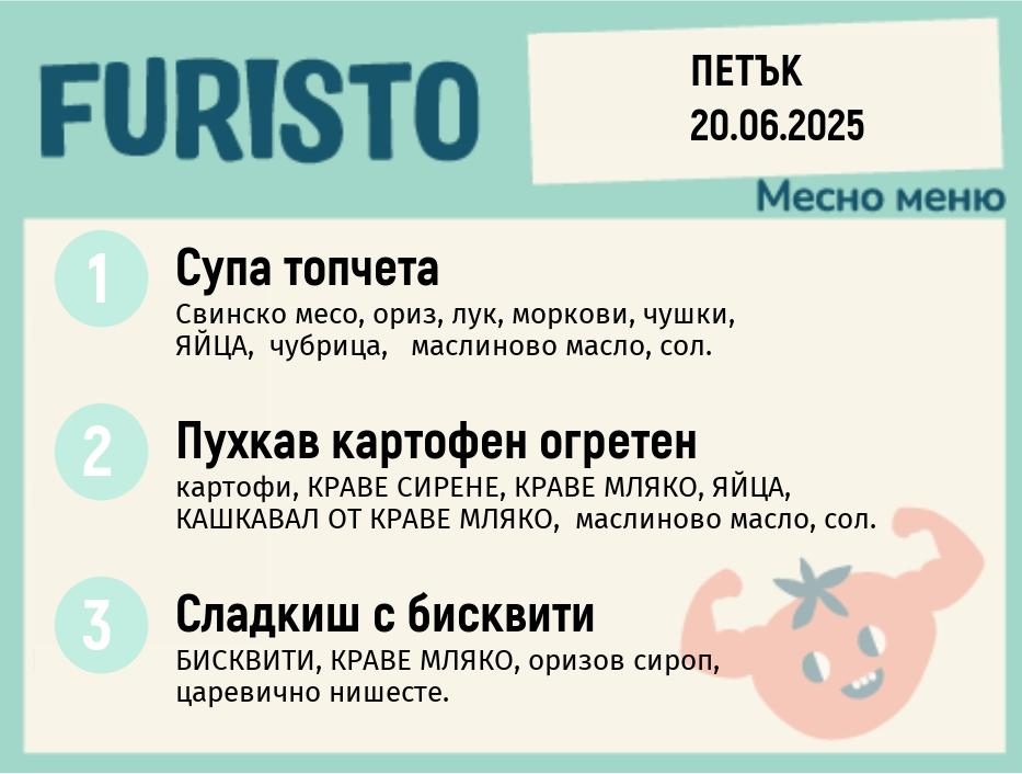 Меню 20.06 месно 200гр.