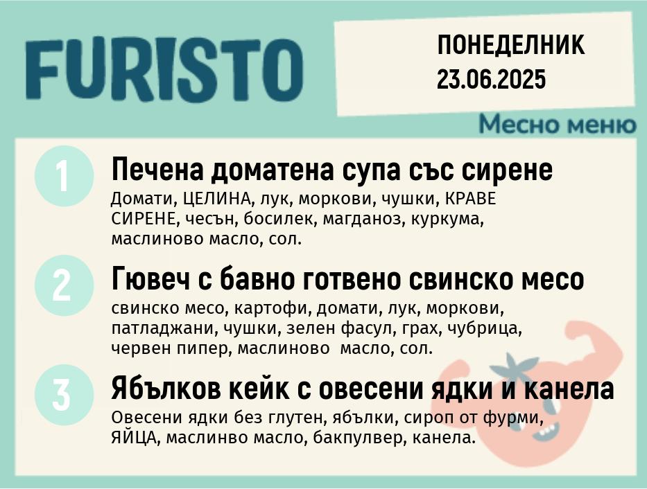 Меню 23.06 месно 200гр.