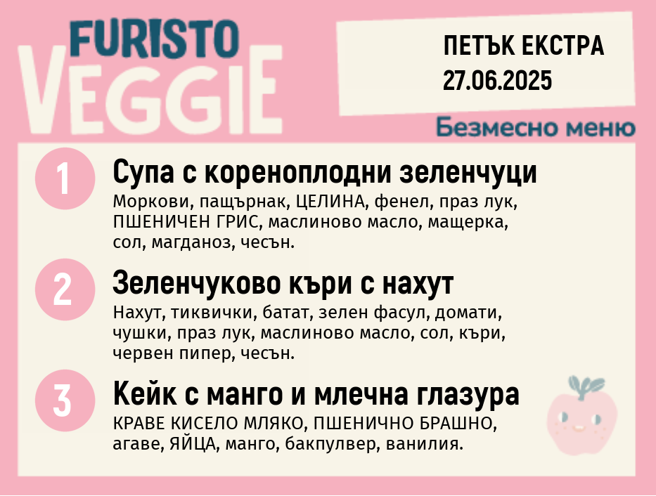 Меню 27.06 Екстра  безмесно 200гр. 