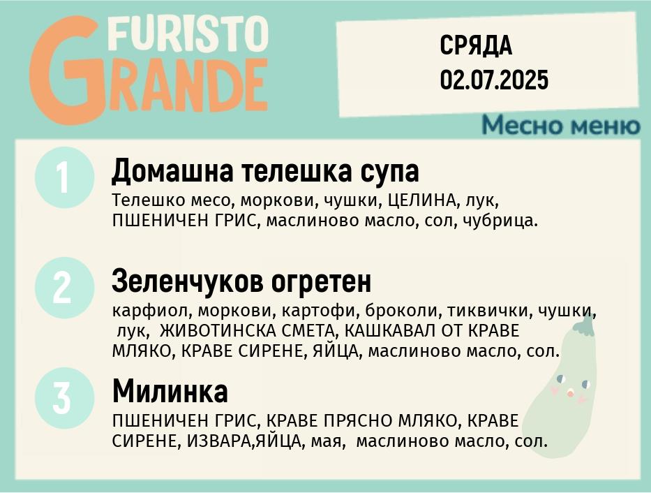 Меню 02.07 месно 300гр. 