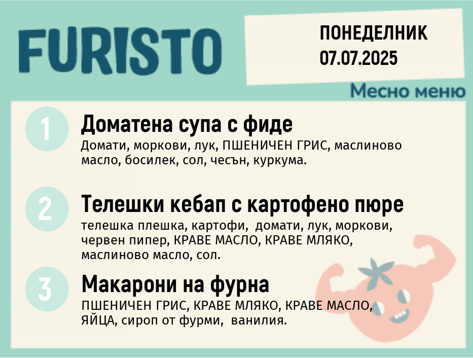 Меню 07.07 месно 200гр.