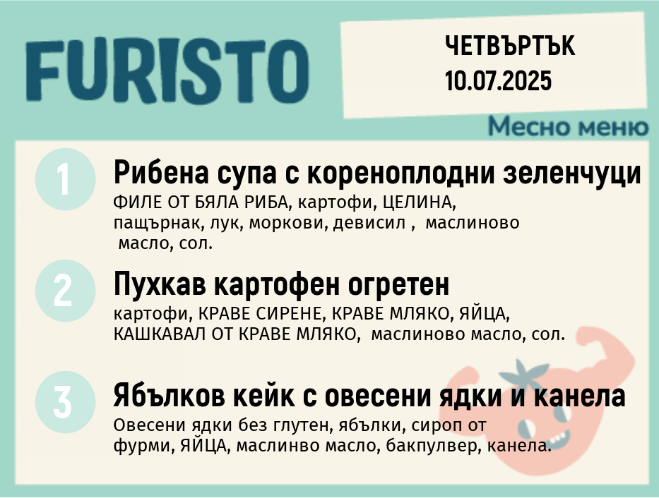 Меню 10.07 месно 200гр.