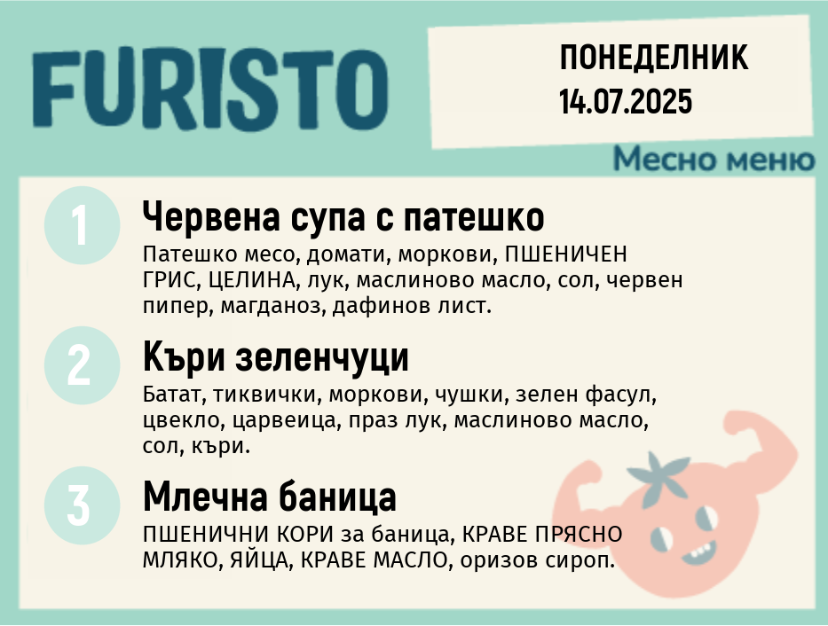 Меню 14.07 месно 200гр.