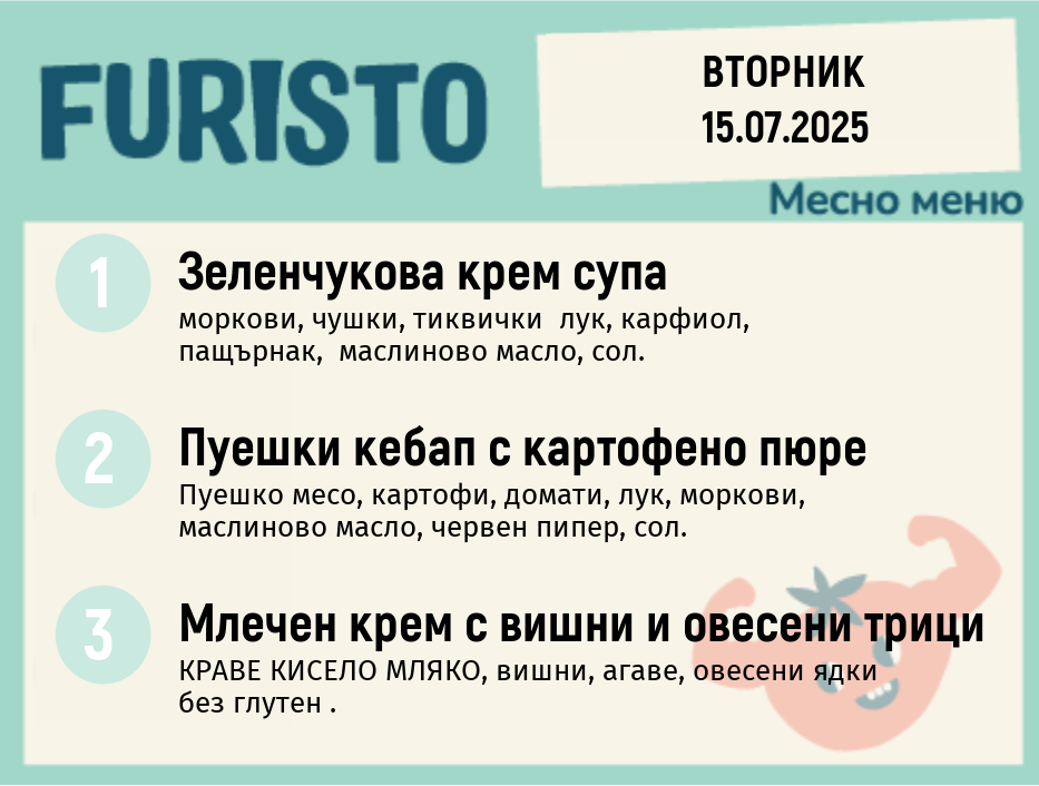 Меню 15.07 месно 200гр.