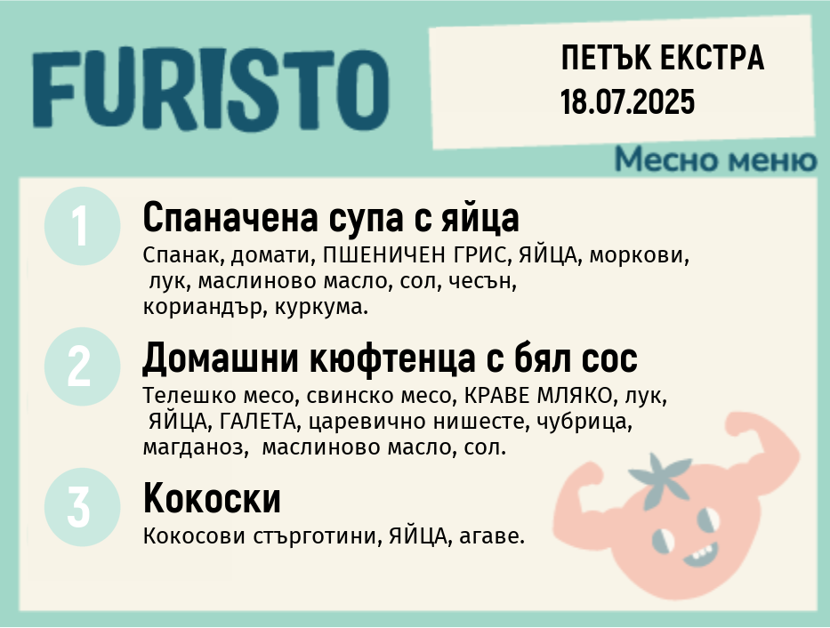 Меню 18.07 Екстра месно 200гр. 