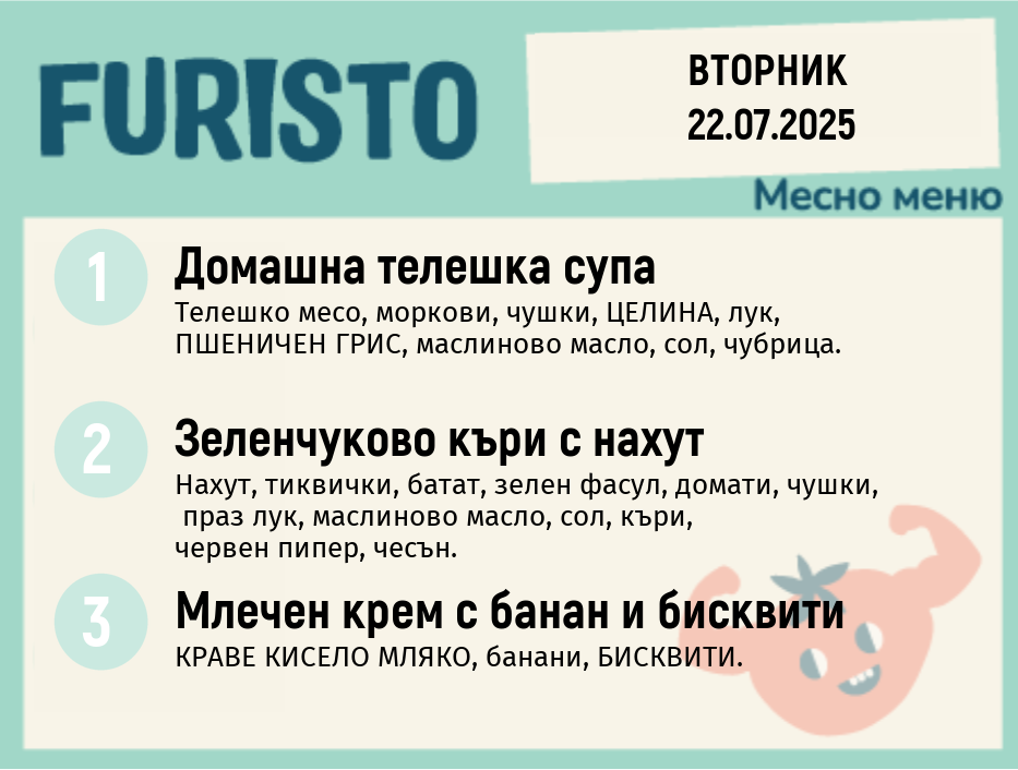 Меню 22.07 месно 200гр. 