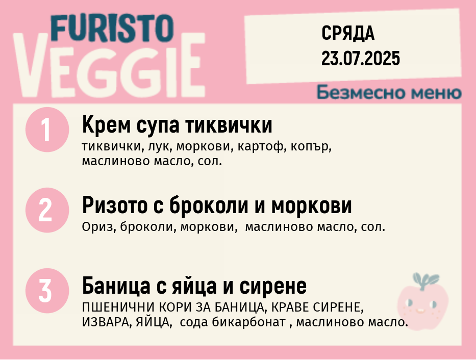 Меню 23.07 безмесно 200гр. 