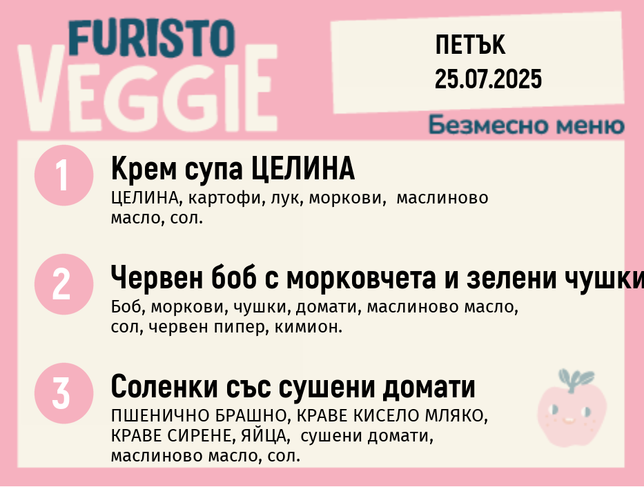 Меню 25.07 безмесно 200гр.