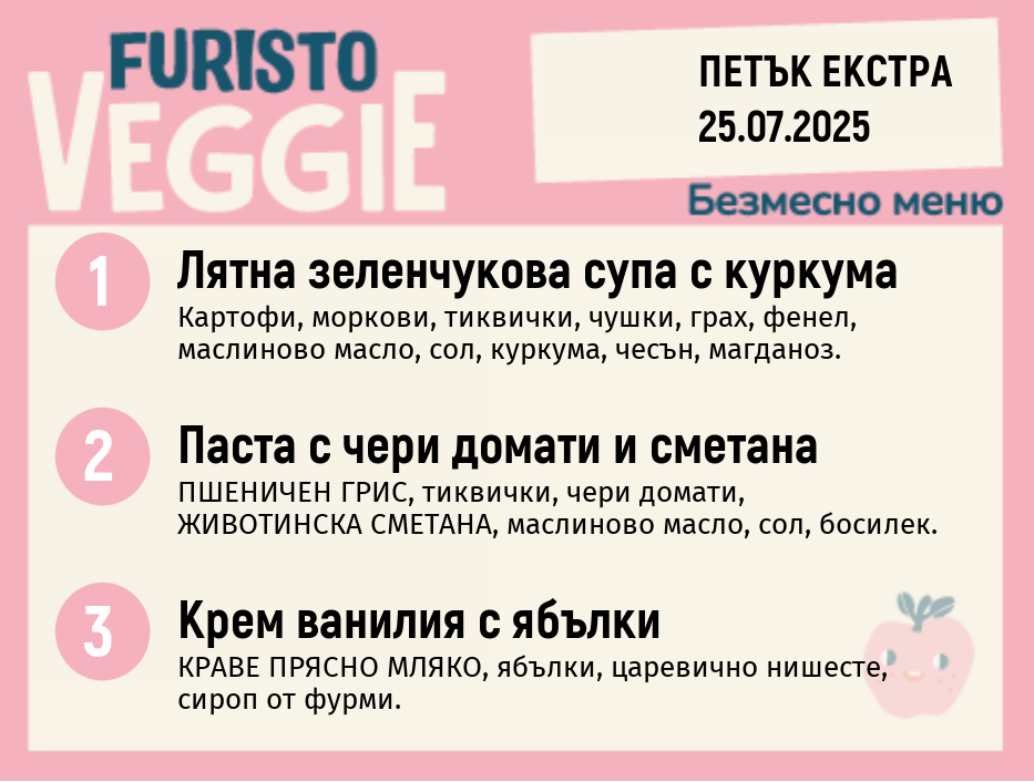 Меню 25.07 Екстра безмесно 200гр. 