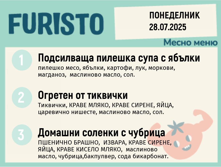 Меню 28.07 месно 200гр.