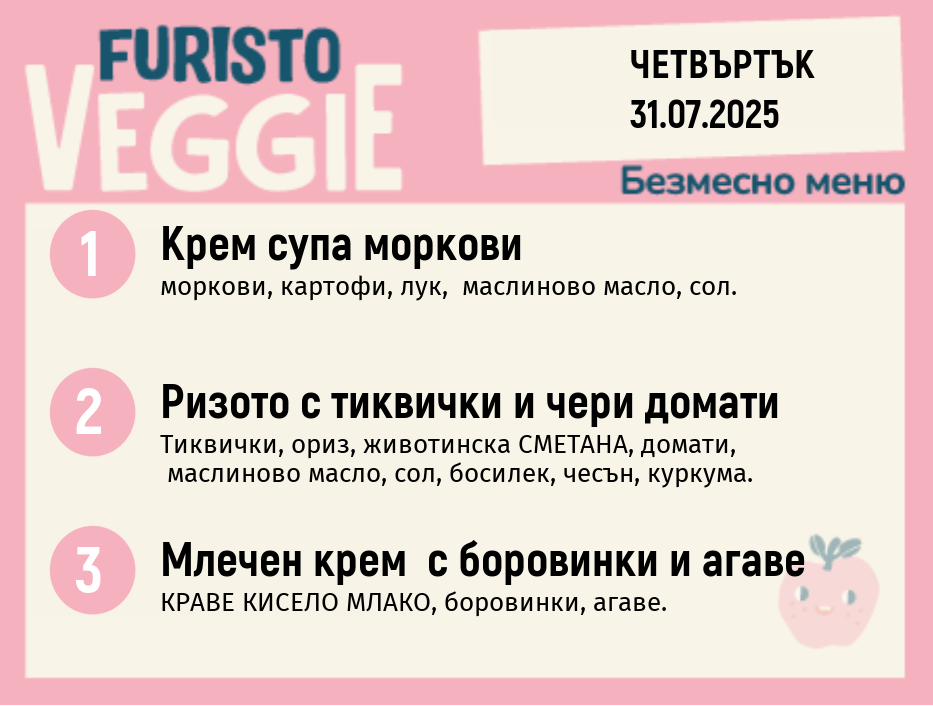 Меню 31.07 безмесно 200гр.