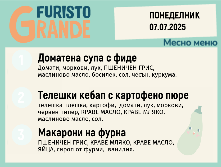 Меню 07.07 месно 300гр.