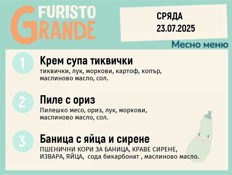 Меню 23.07 месно 300гр. 