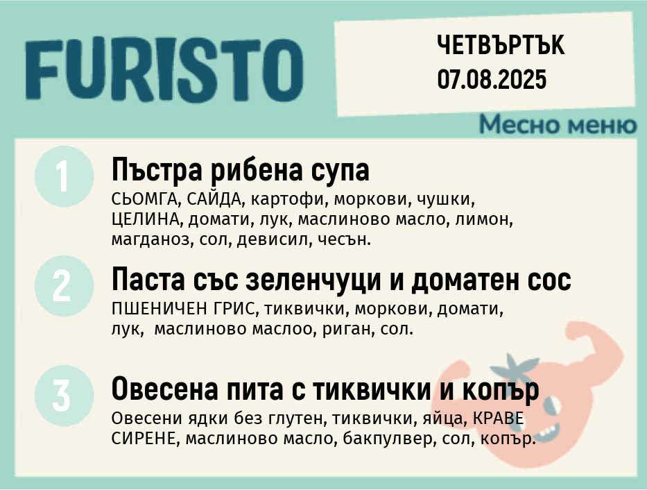 Меню 07.08 месно 200гр. 