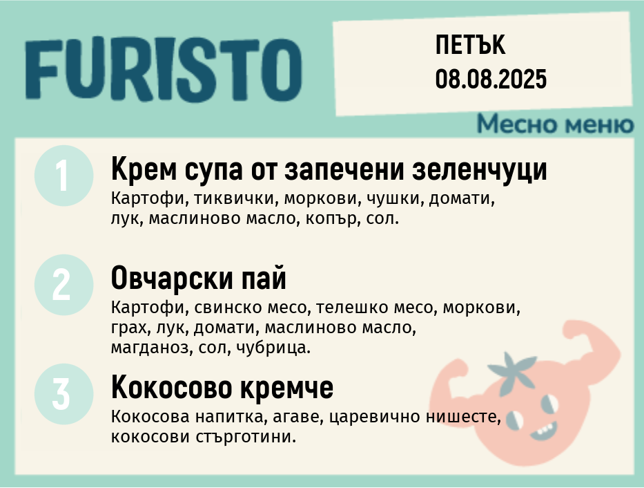 Меню 08.08 месно 200гр. 