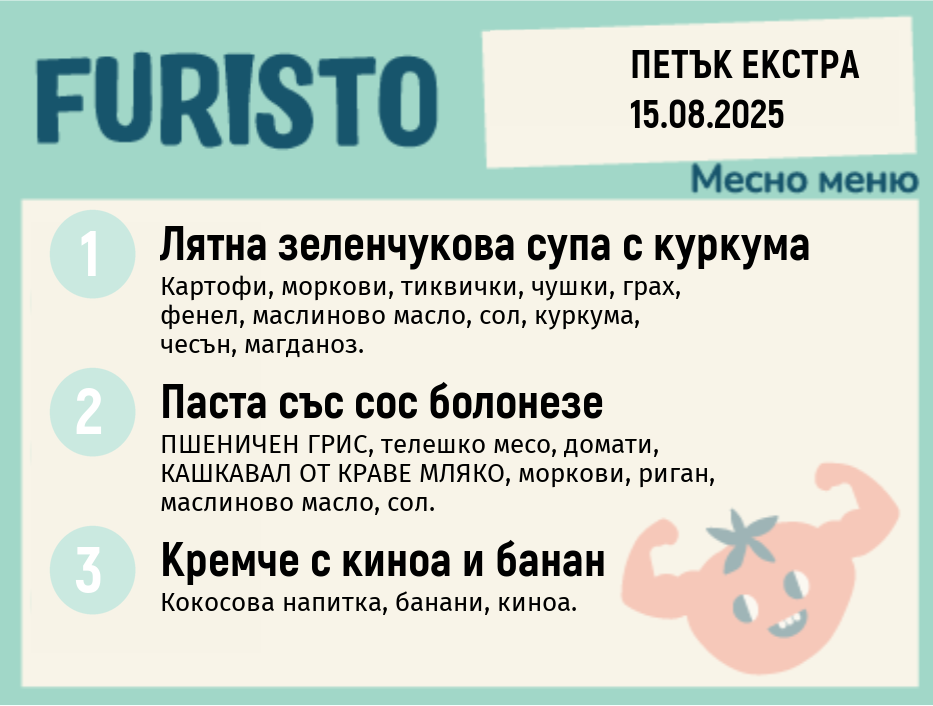 Меню 15.08 Екстра месно 200гр.