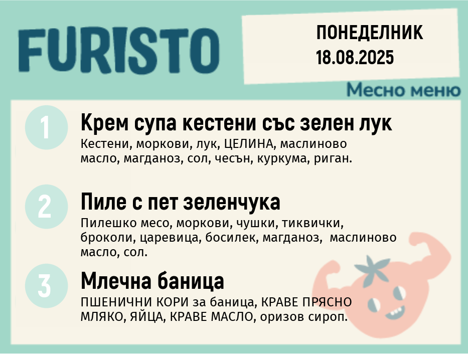 Меню 18.08 месно 200гр.