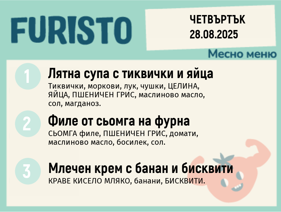 Меню 28.08 месно 200гр. 