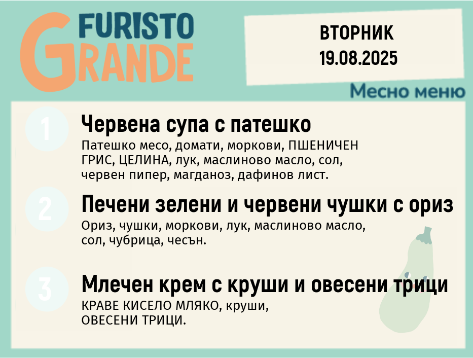 Меню 19.08 месно 300гр. 