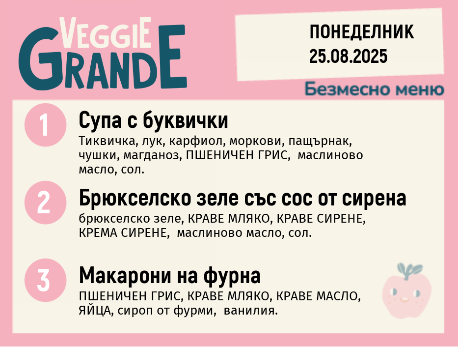 Меню 25.08 безмесно 300гр.