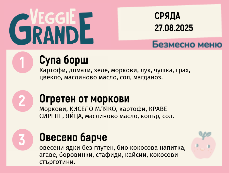 Меню 27.08 безмесно 300гр.