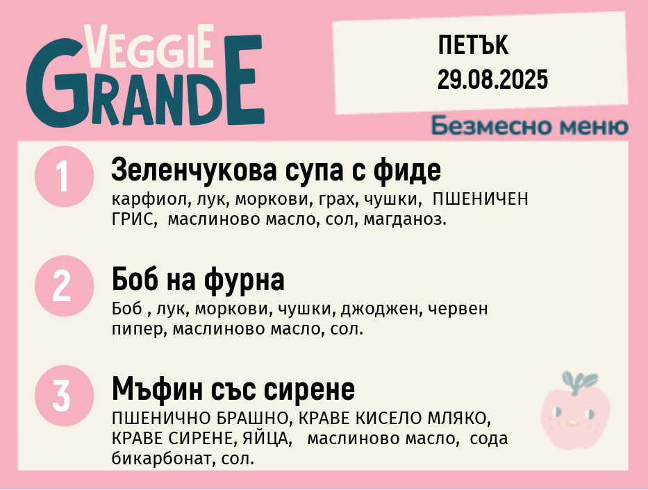 Меню 29.08 безмесно 300гр.