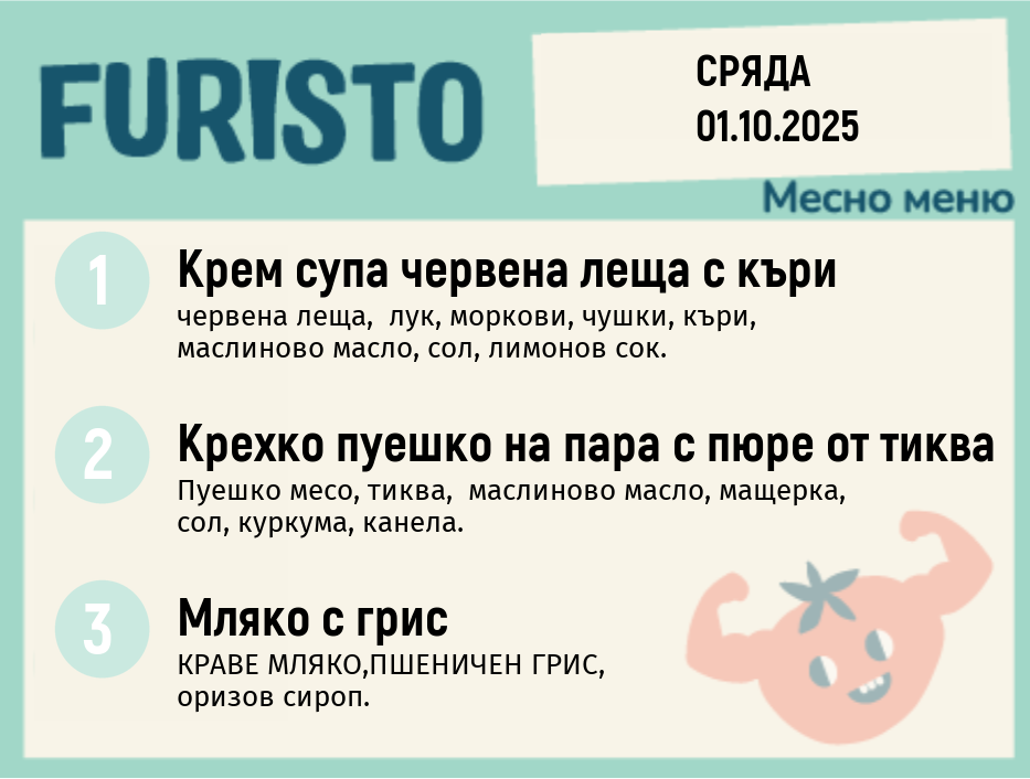 Меню 01.10 месно 200гр.