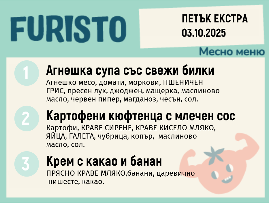 Меню 03.10 Екстра месно 200гр.